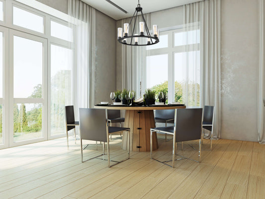 Titus 8 Light Chandelier Matte Black
