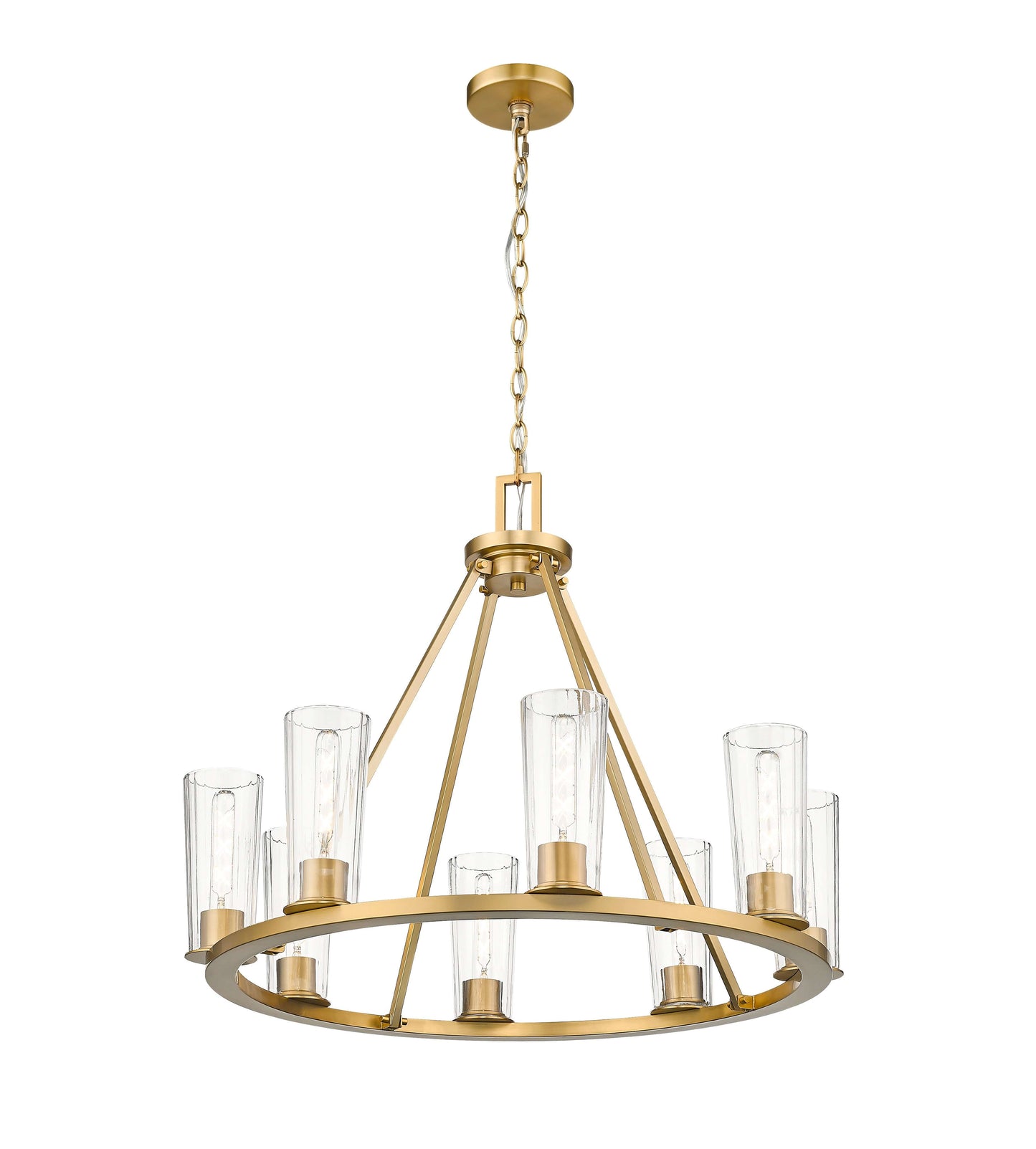 Titus 8 Light Chandelier Modern Gold