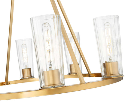 Titus 8 Light Chandelier Modern Gold