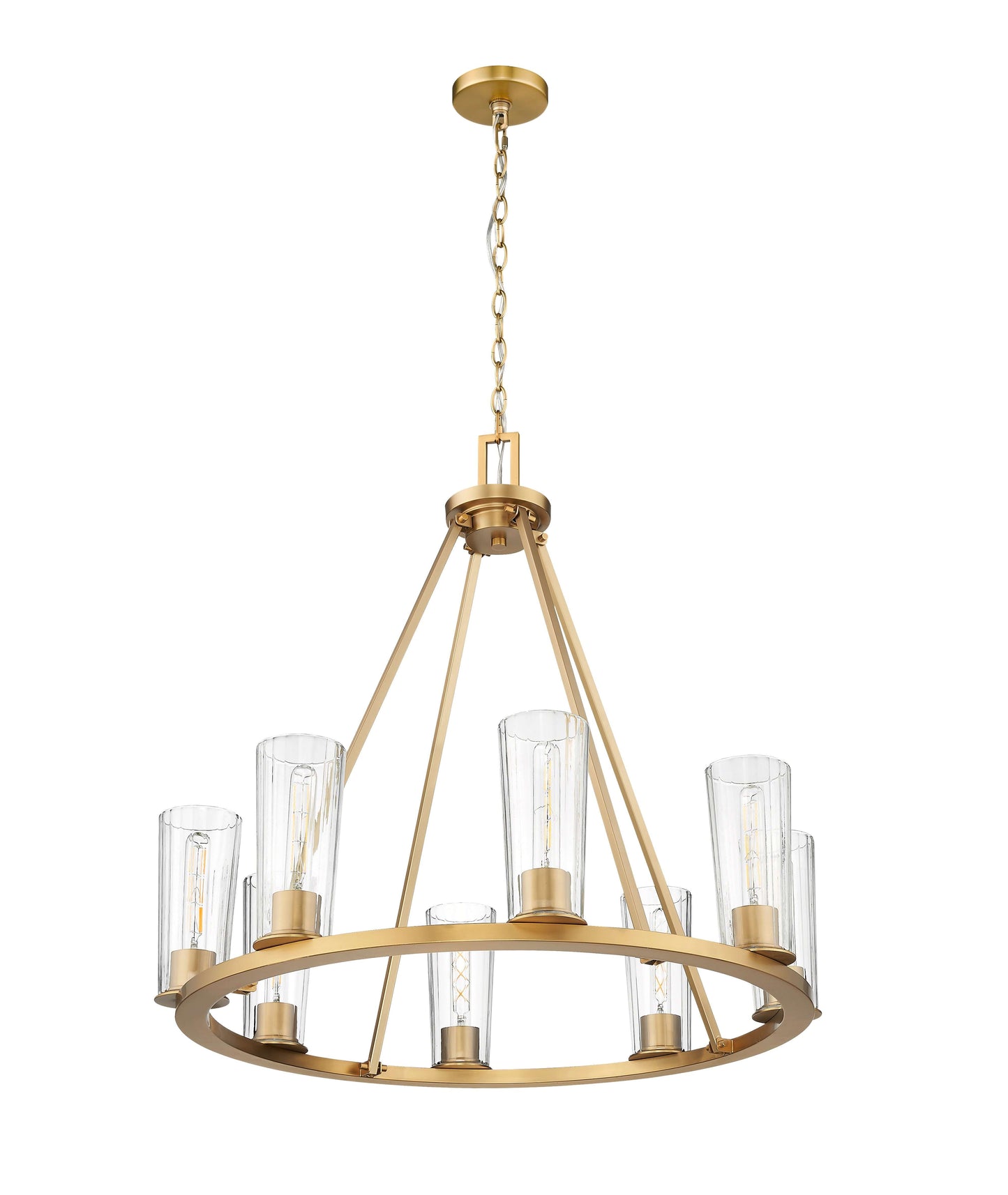 Titus 8 Light Chandelier Modern Gold