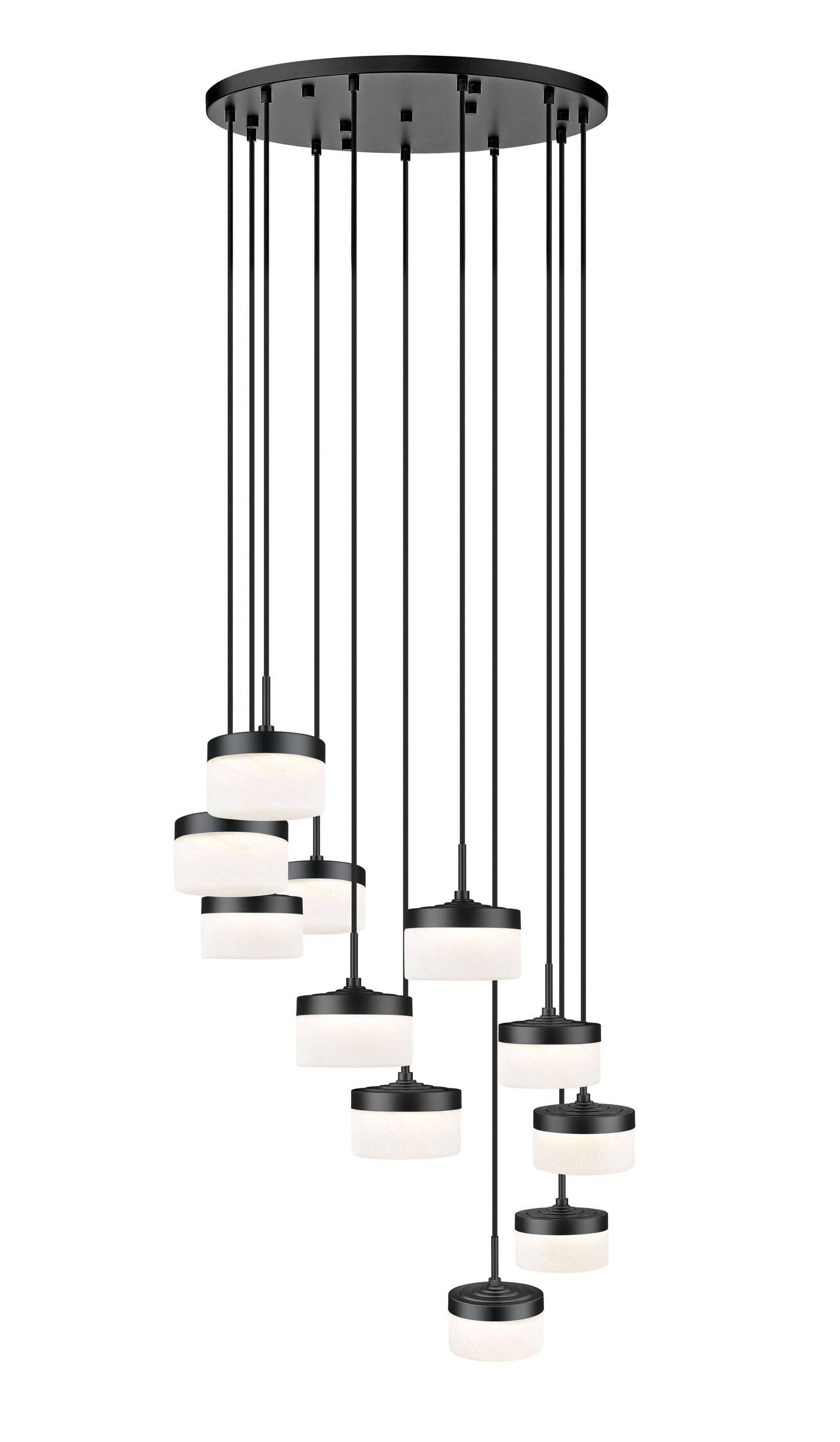 Renaud LED 11 Light Chandelier Matte Black