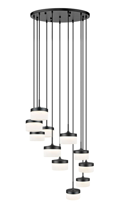 Renaud LED 11 Light Chandelier Matte Black