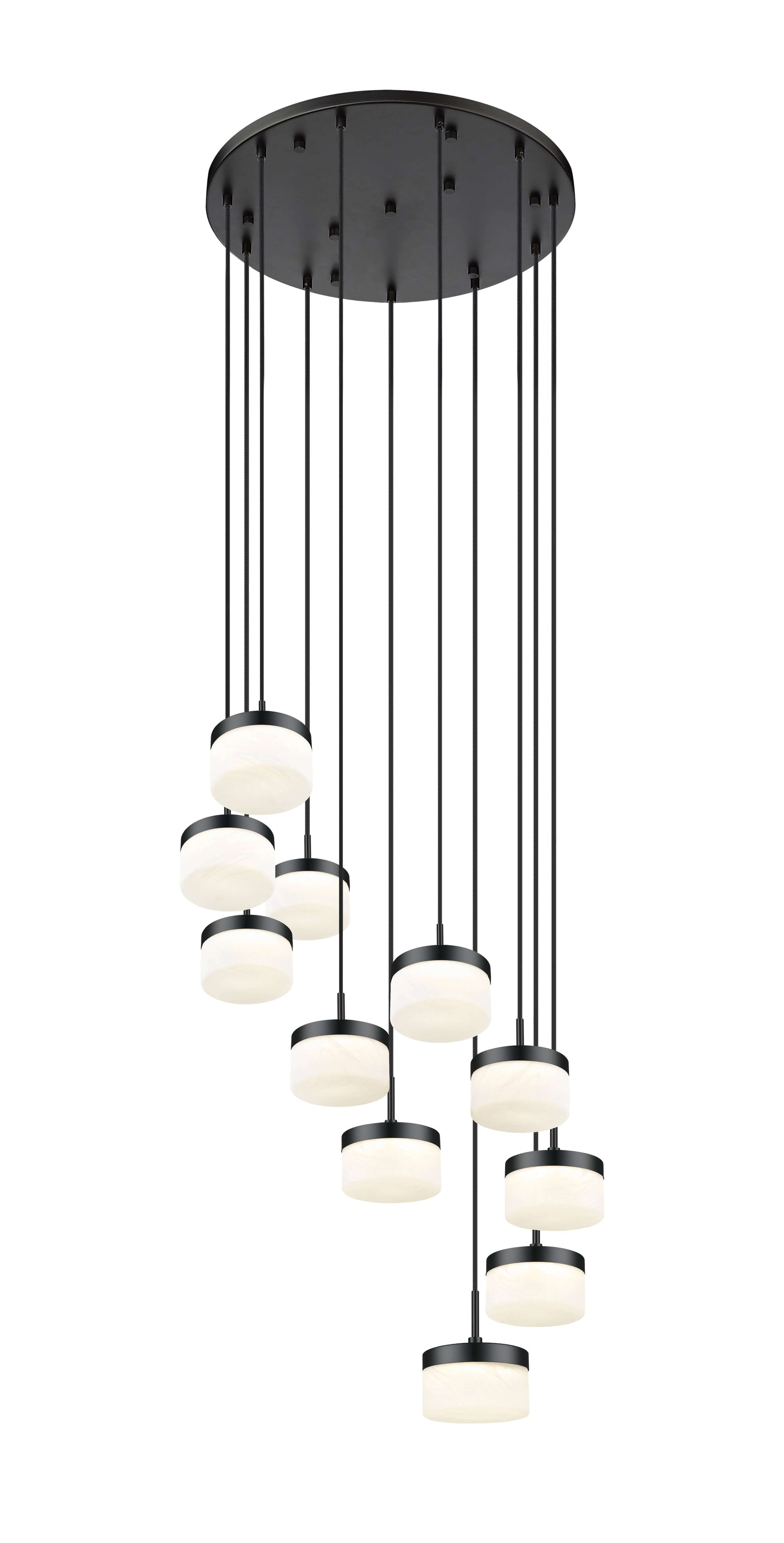 Renaud LED 11 Light Chandelier Matte Black