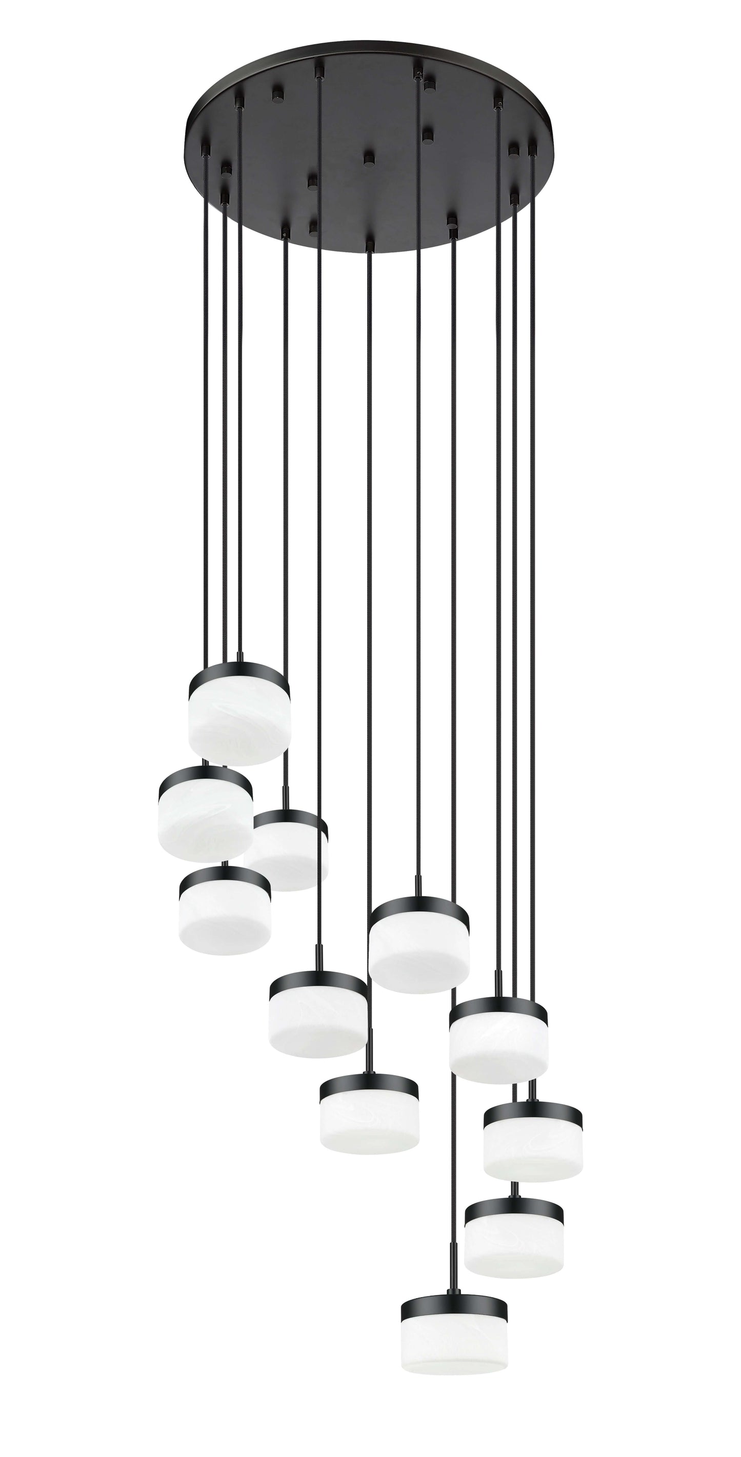 Renaud LED 11 Light Chandelier Matte Black