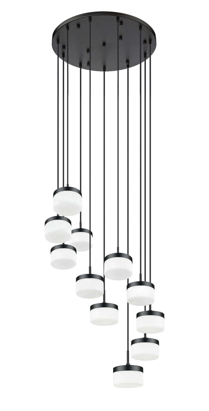 Renaud LED 11 Light Chandelier Matte Black