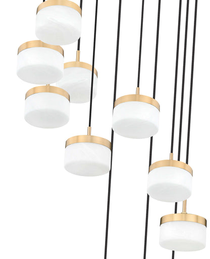 Renaud LED 11 Light Chandelier Modern Gold
