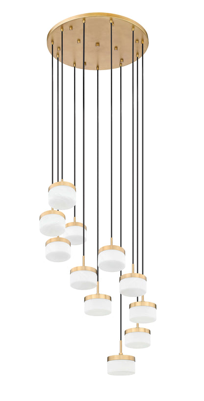 Renaud LED 11 Light Chandelier Modern Gold