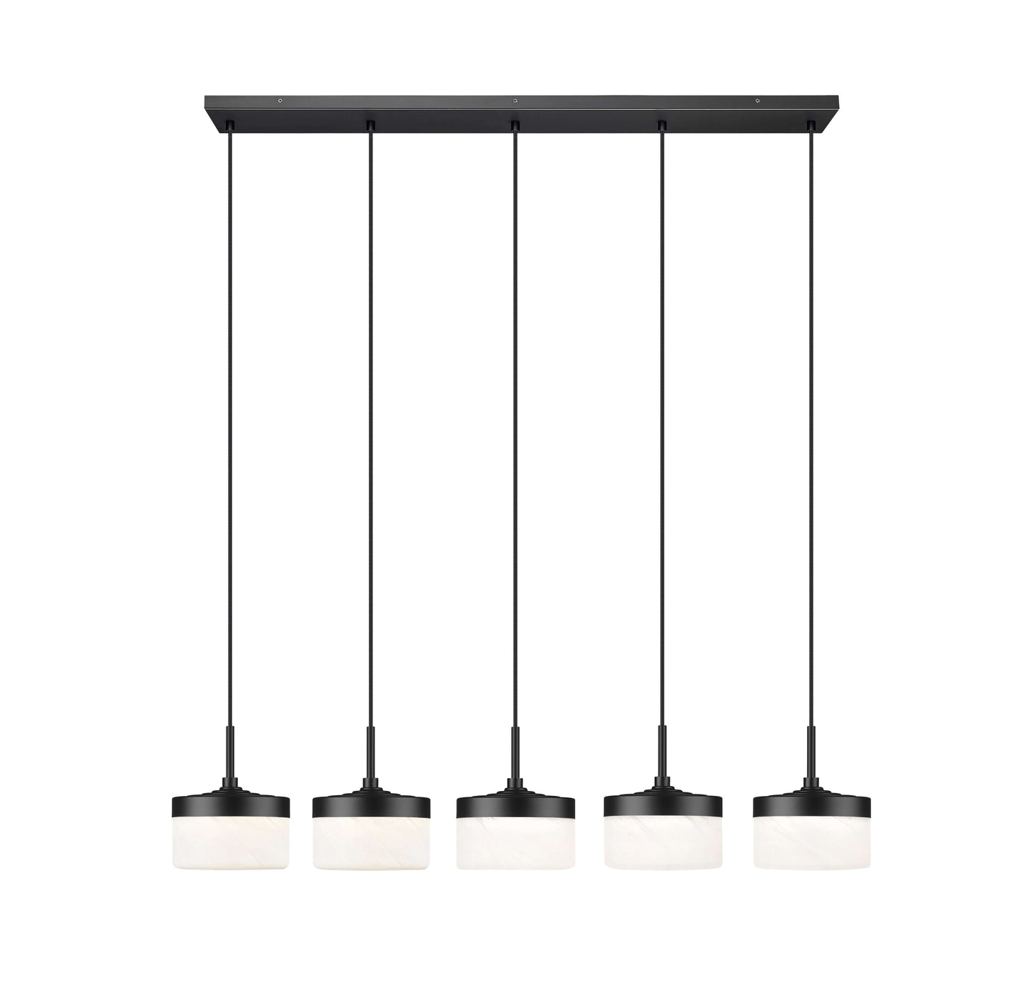 Renaud LED 5 Light Linear Chandelier Matte Black