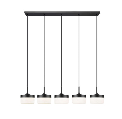 Renaud LED 5 Light Linear Chandelier Matte Black