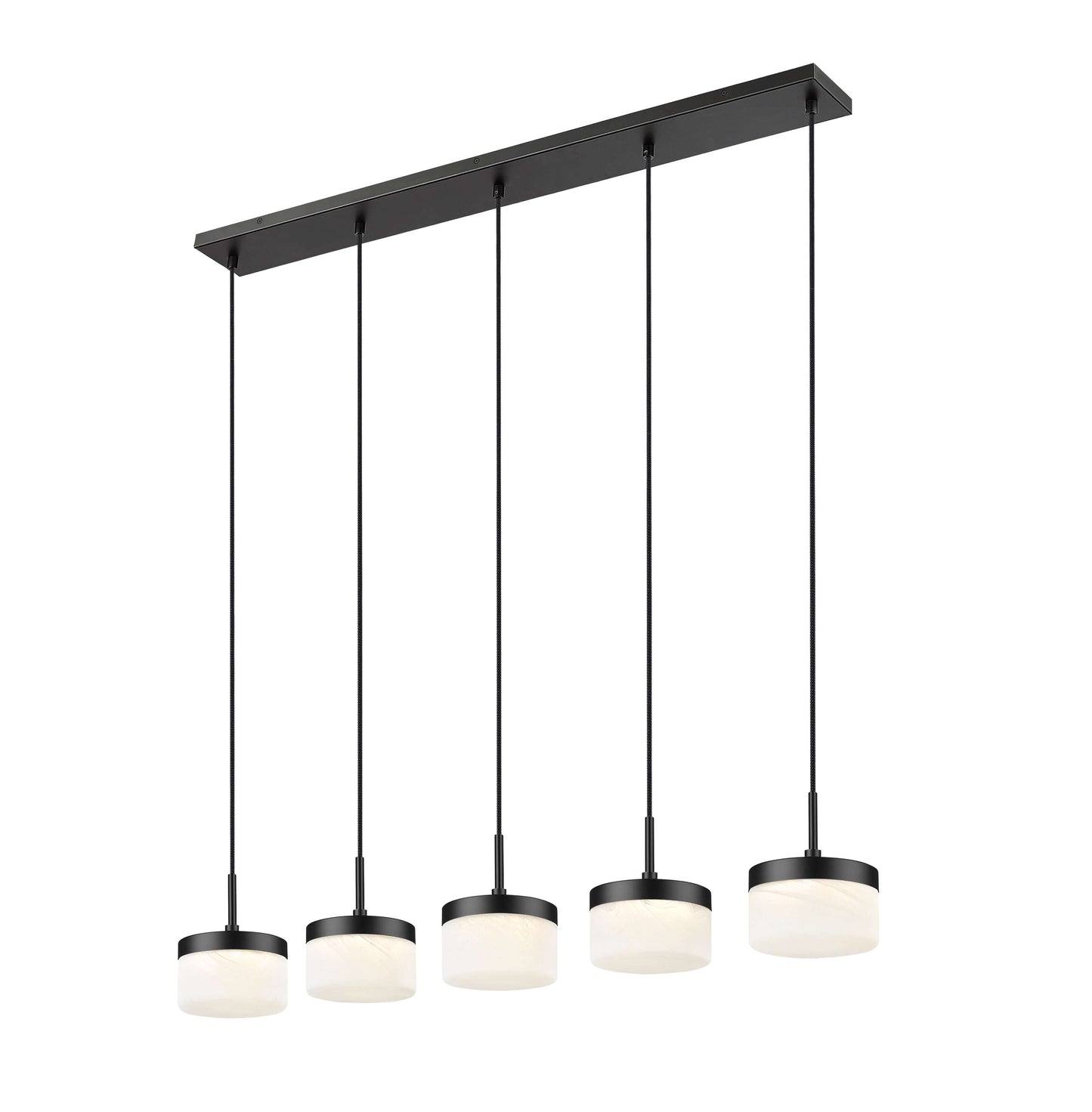 Renaud LED 5 Light Linear Chandelier Matte Black