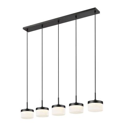 Renaud LED 5 Light Linear Chandelier Matte Black