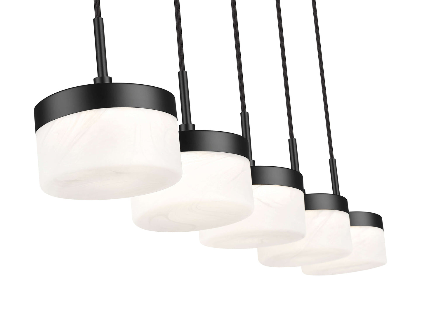 Renaud LED 5 Light Linear Chandelier Matte Black