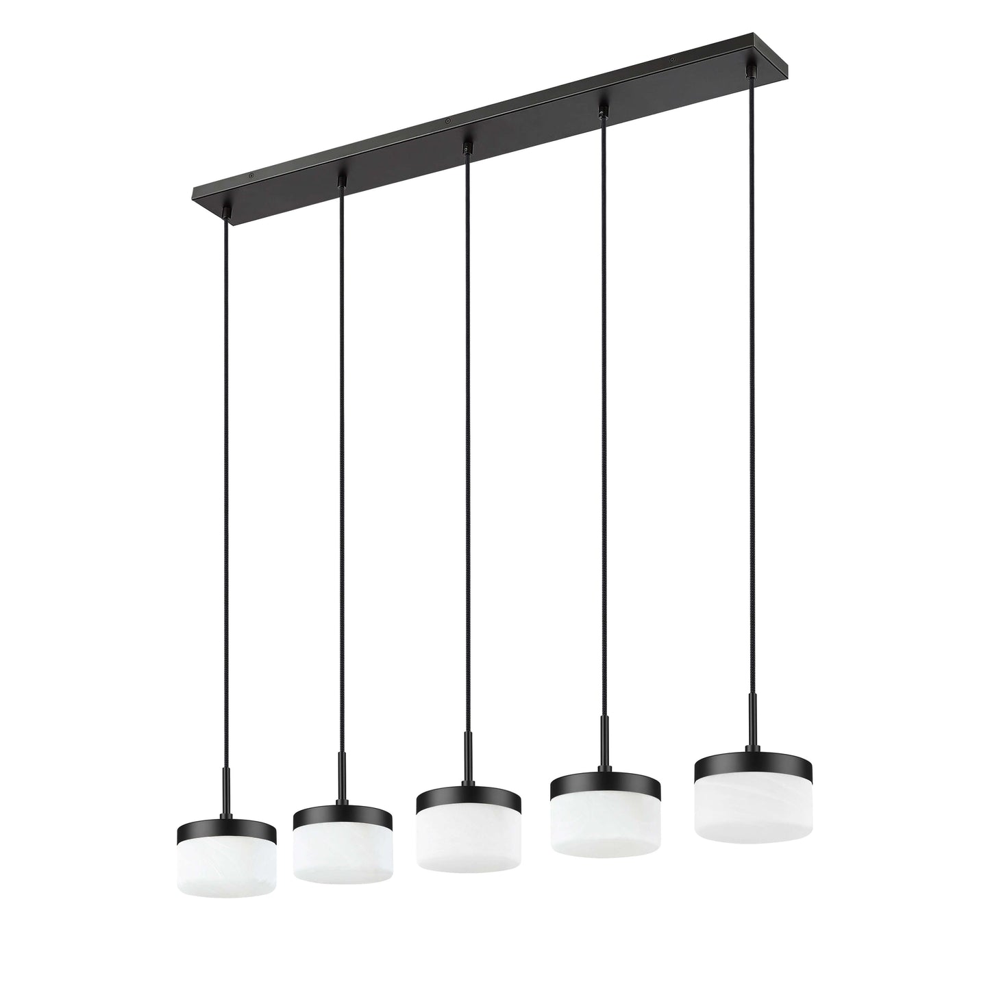 Renaud LED 5 Light Linear Chandelier Matte Black