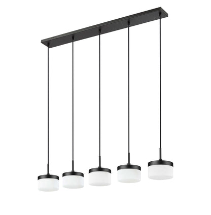 Renaud LED 5 Light Linear Chandelier Matte Black