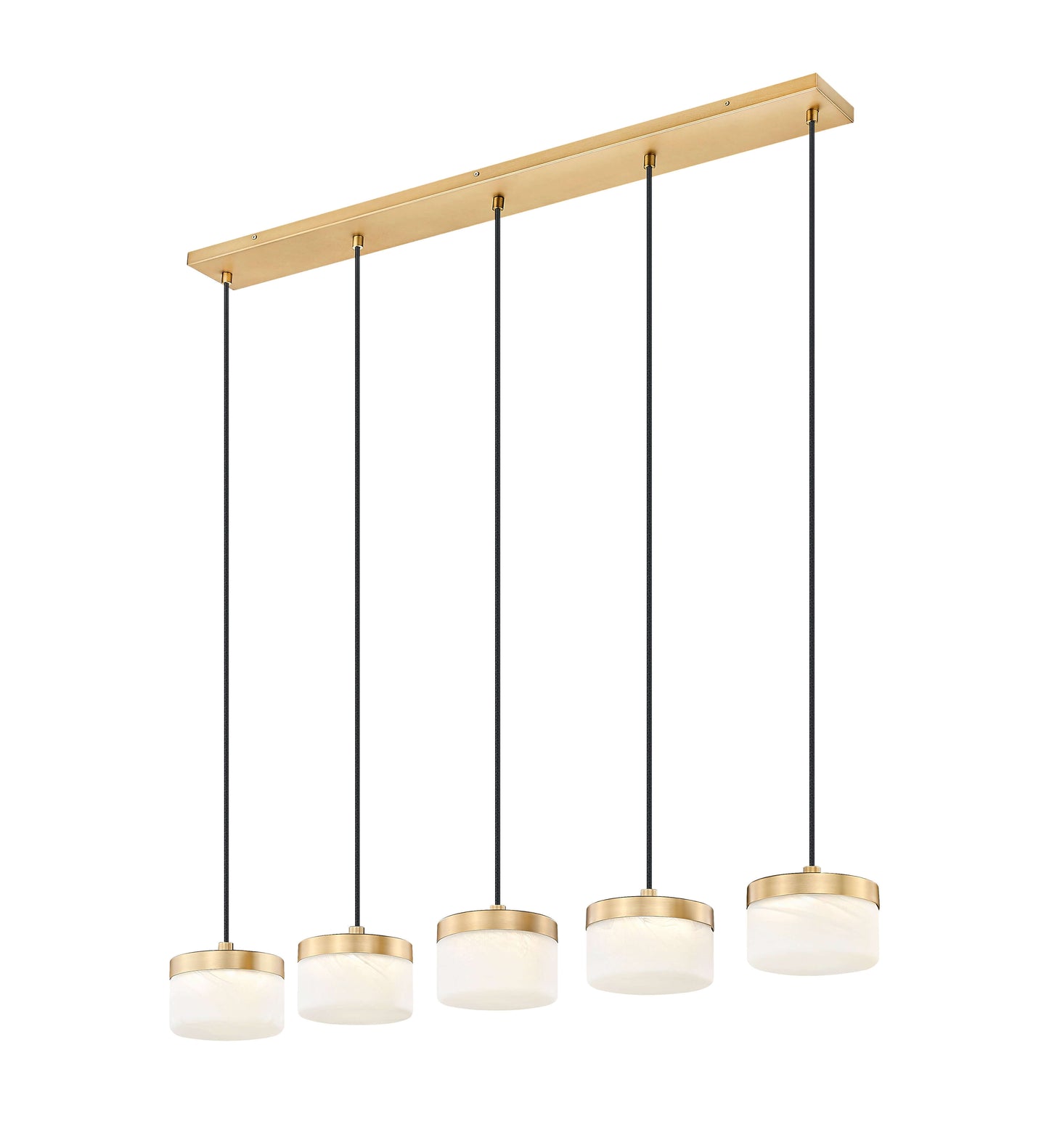 Renaud LED 5 Light Linear Chandelier Modern Gold
