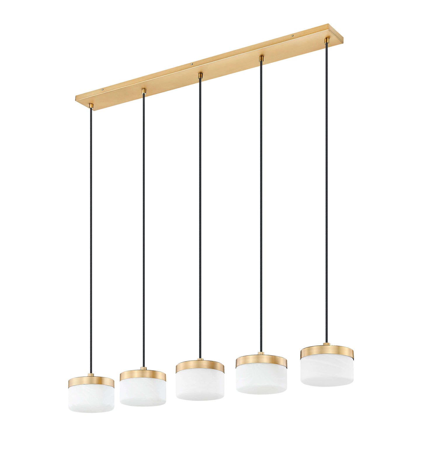 Renaud LED 5 Light Linear Chandelier Modern Gold
