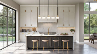 Renaud LED 5 Light Linear Chandelier Modern Gold