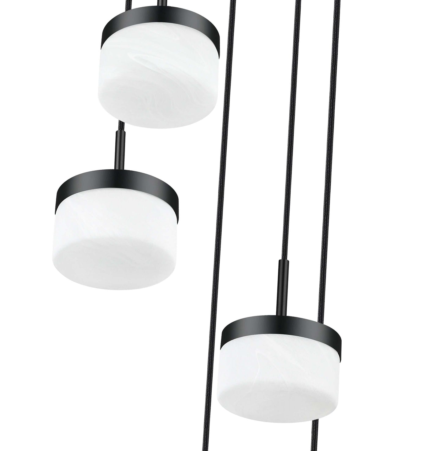 Renaud LED 5 Light Chandelier Matte Black