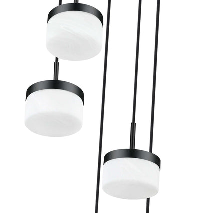 Renaud LED 5 Light Chandelier Matte Black