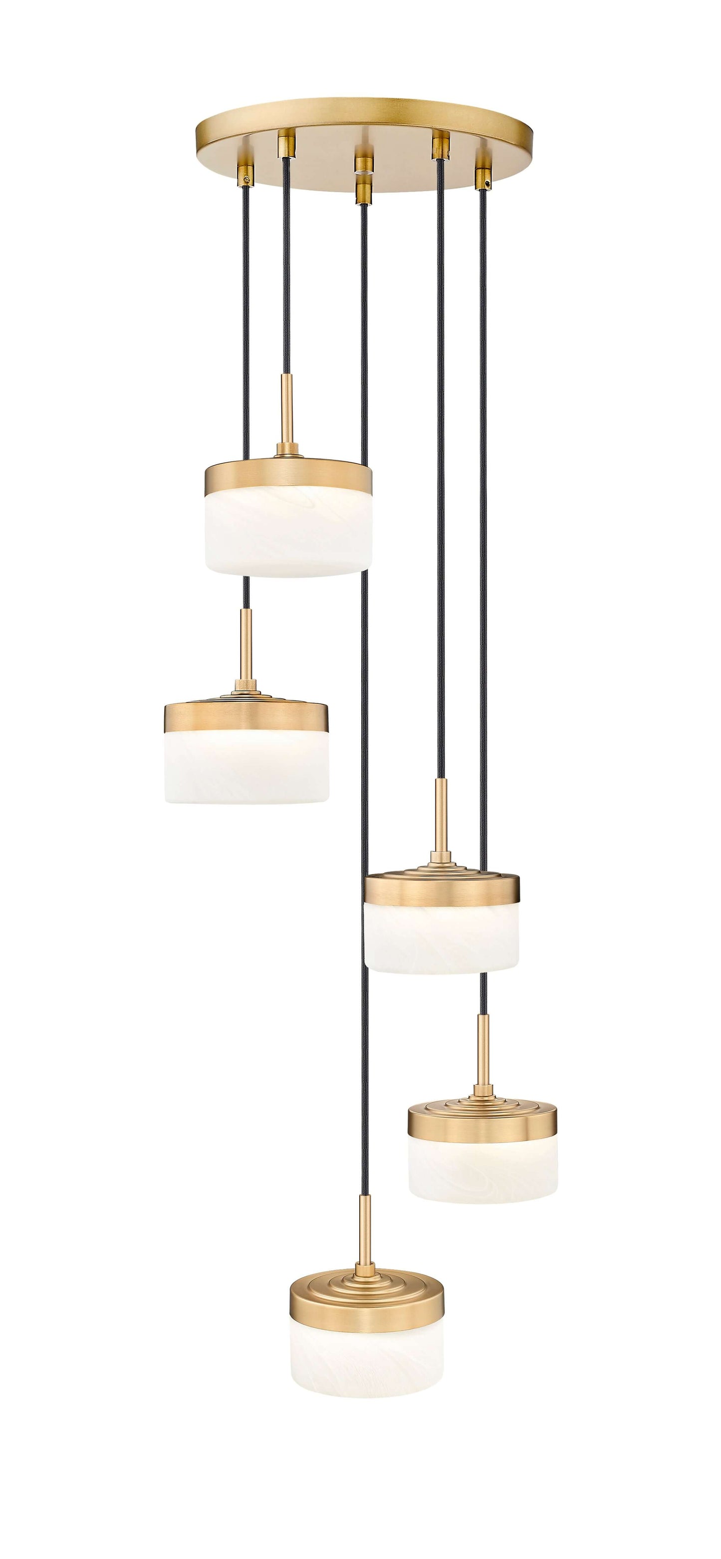 Renaud LED 5 Light Chandelier Modern Gold