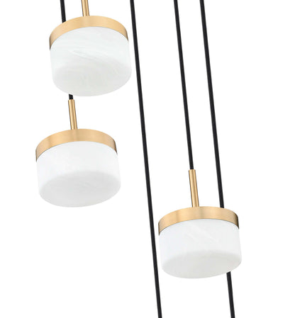 Renaud LED 5 Light Chandelier Modern Gold