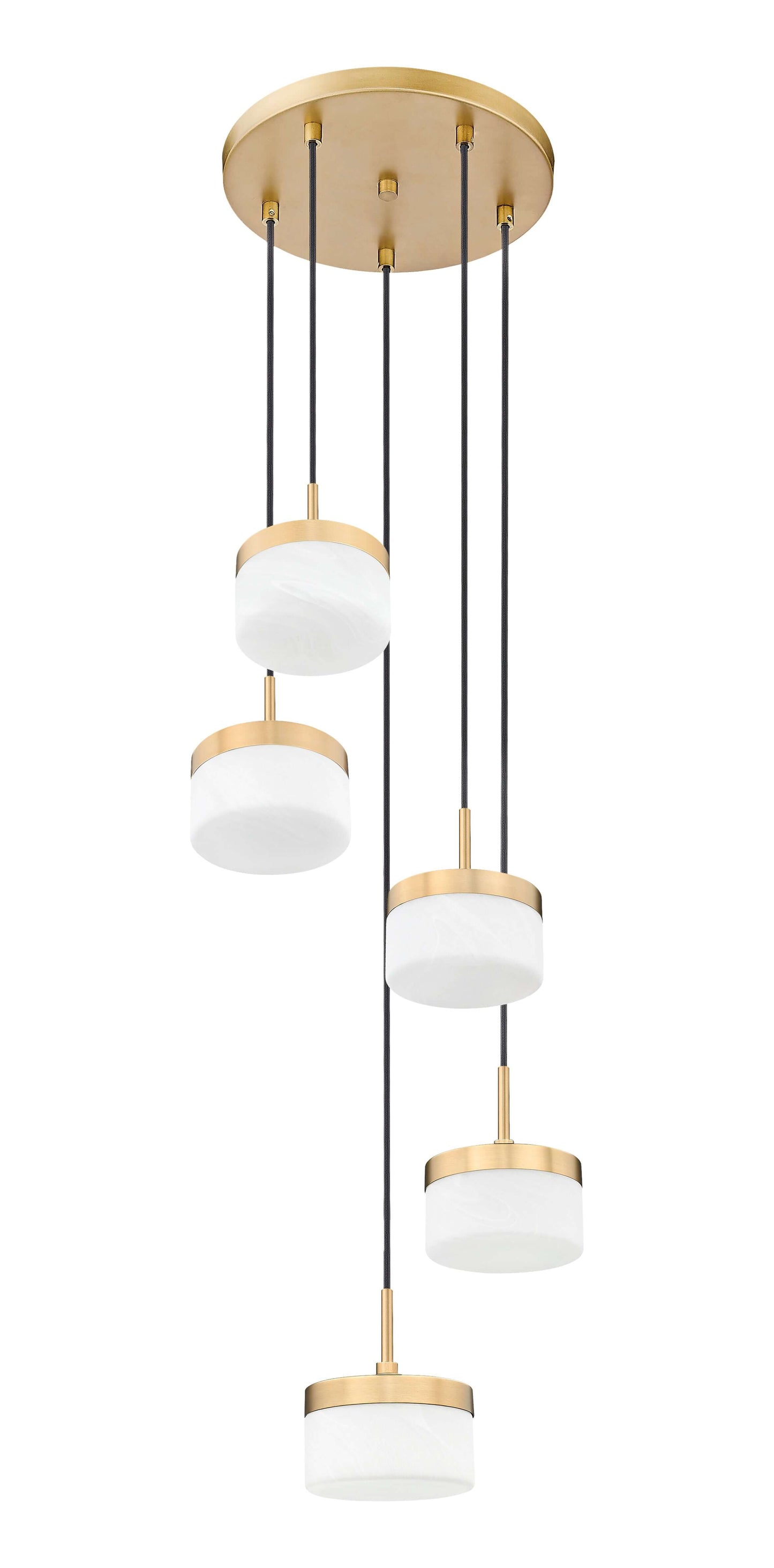 Renaud LED 5 Light Chandelier Modern Gold