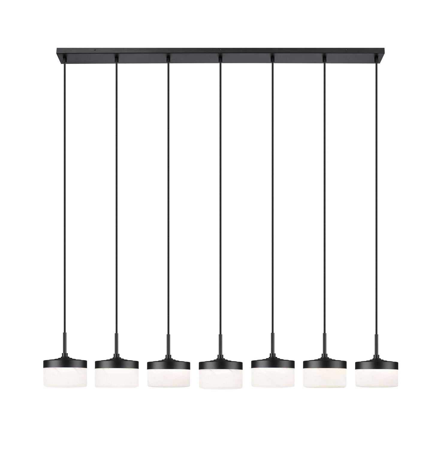 Renaud LED 7 Light Linear Chandelier Matte Black