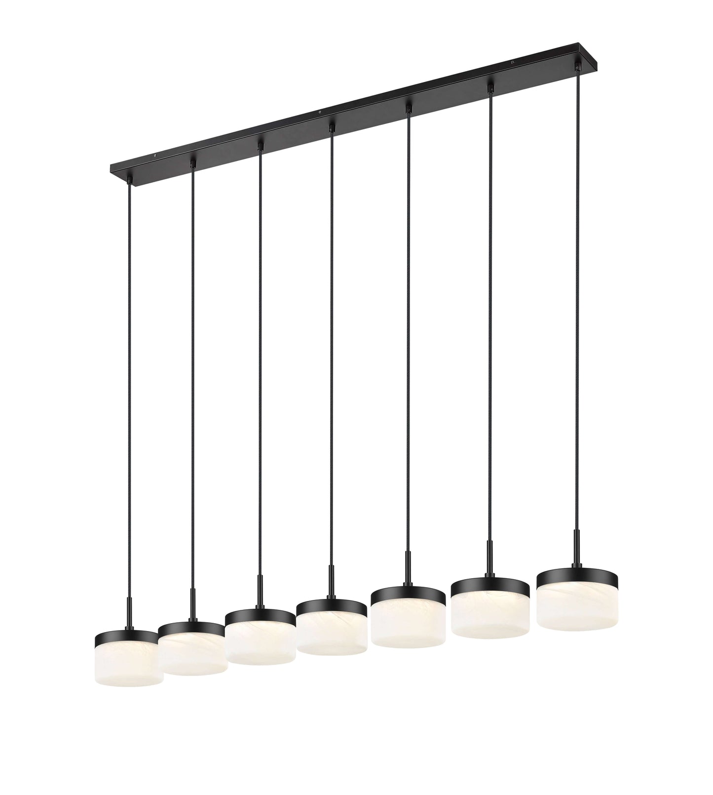 Renaud LED 7 Light Linear Chandelier Matte Black