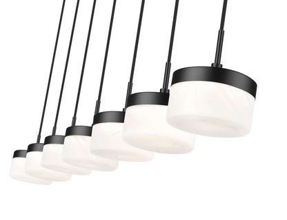 Renaud LED 7 Light Linear Chandelier Matte Black
