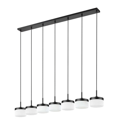 Renaud LED 7 Light Linear Chandelier Matte Black