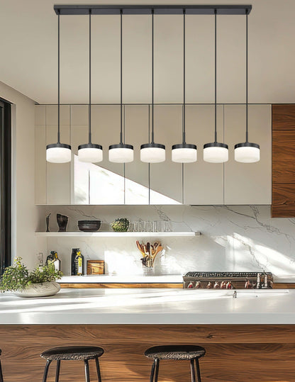 Renaud LED 7 Light Linear Chandelier Matte Black
