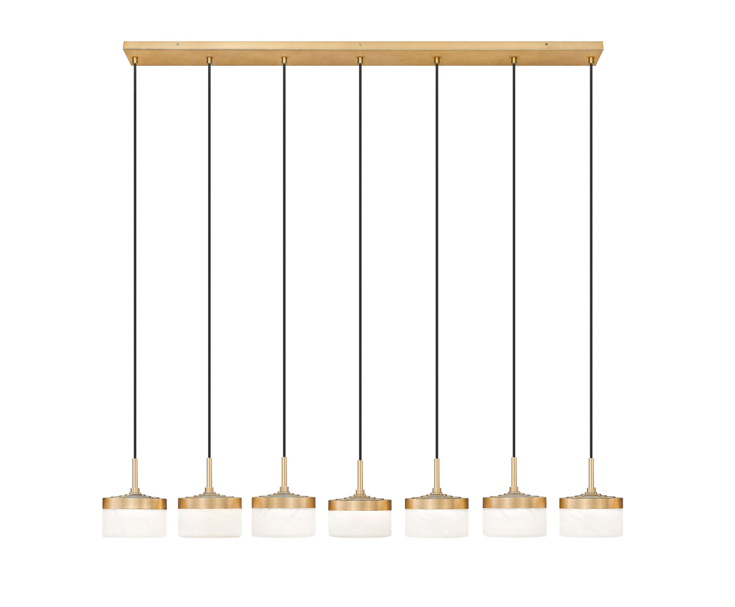 Renaud LED 7 Light Linear Chandelier Modern Gold