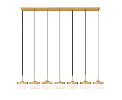 Renaud LED 7 Light Linear Chandelier Modern Gold