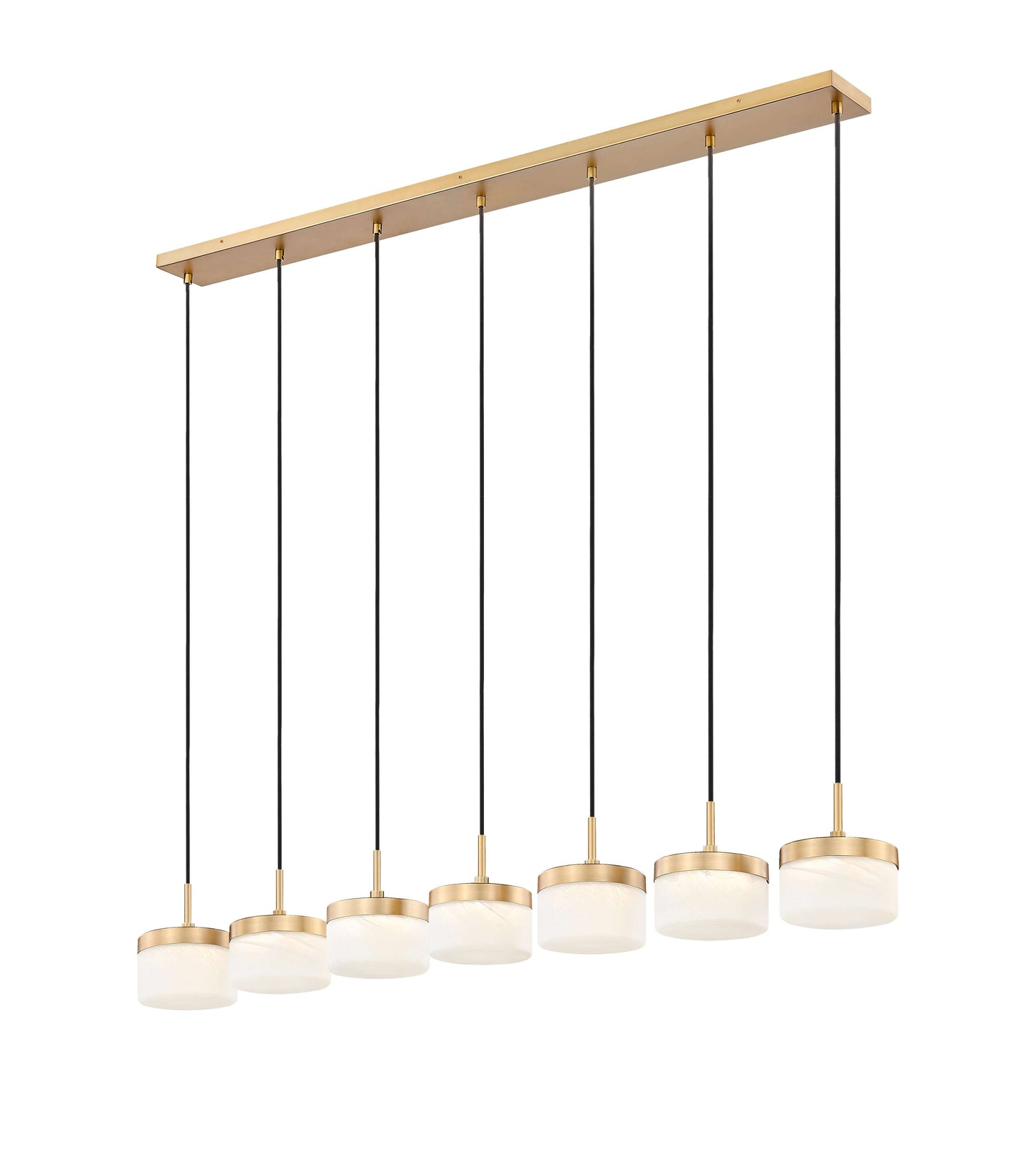 Renaud LED 7 Light Linear Chandelier Modern Gold