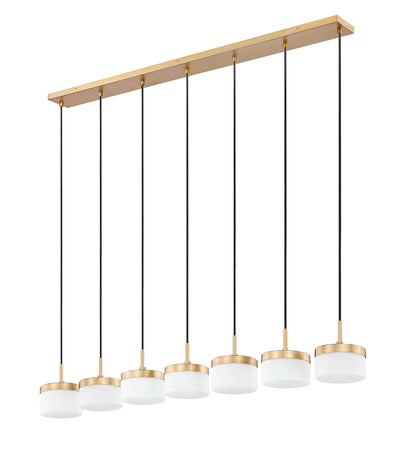 Renaud LED 7 Light Linear Chandelier Modern Gold