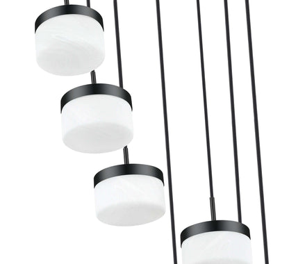 Renaud LED 7 Light Chandelier Matte Black