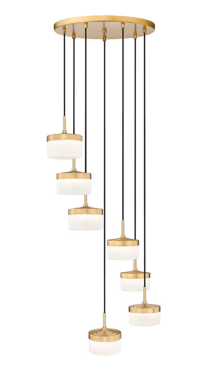 Renaud LED 7 Light Chandelier Modern Gold