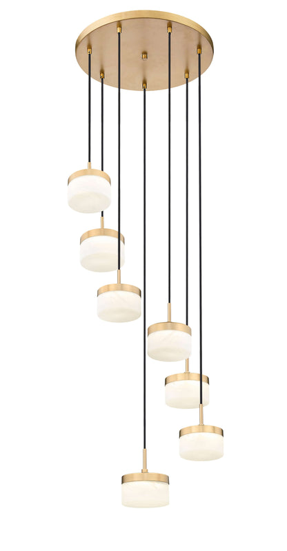 Renaud LED 7 Light Chandelier Modern Gold