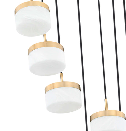 Renaud LED 7 Light Chandelier Modern Gold