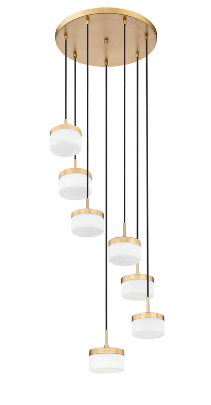 Renaud LED 7 Light Chandelier Modern Gold