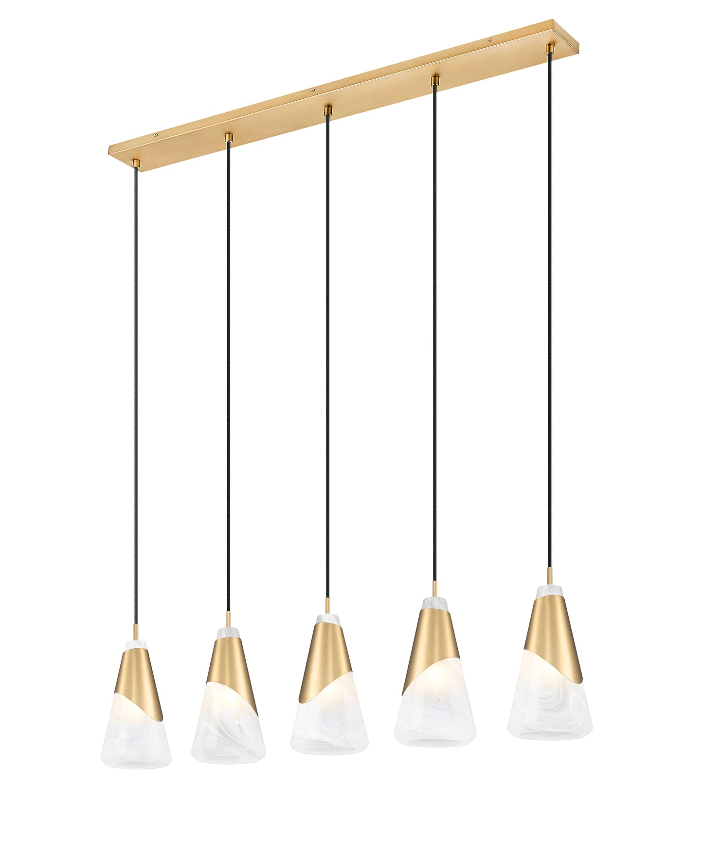 Aimie 5 Light Linear Chandelier Modern Gold