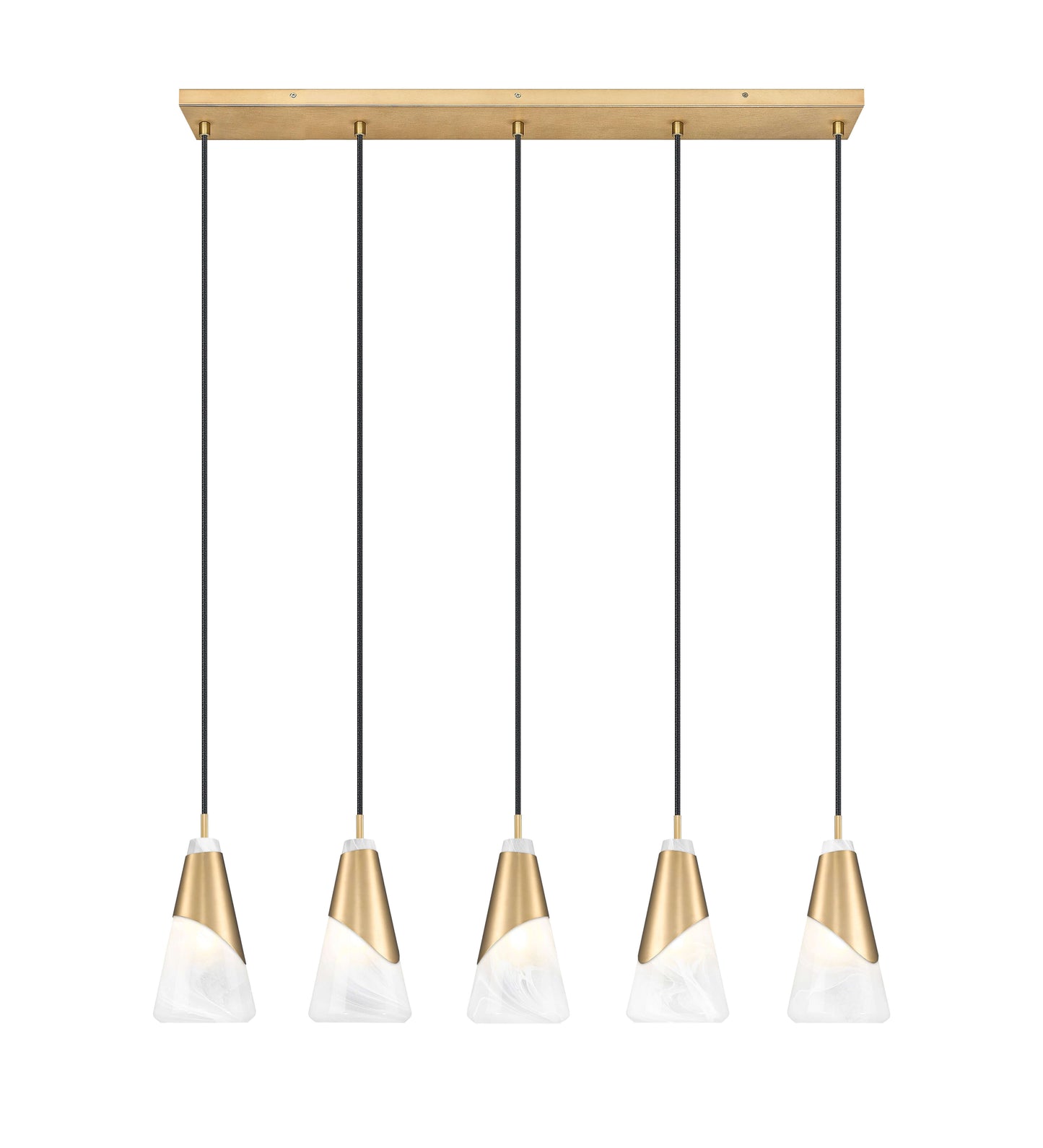 Aimie 5 Light Linear Chandelier Modern Gold