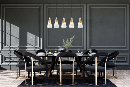 Aimie 5 Light Linear Chandelier Modern Gold