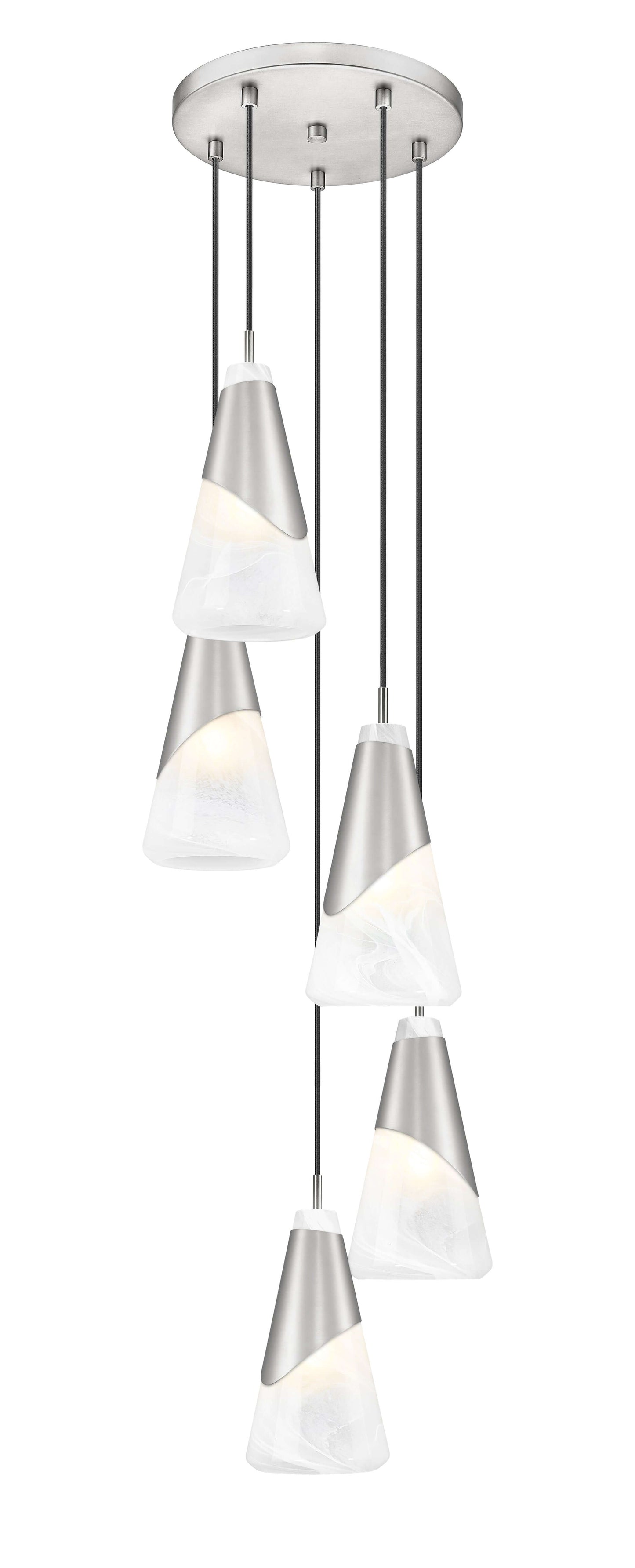 Aimie 5 Light Chandelier Brushed Nickel