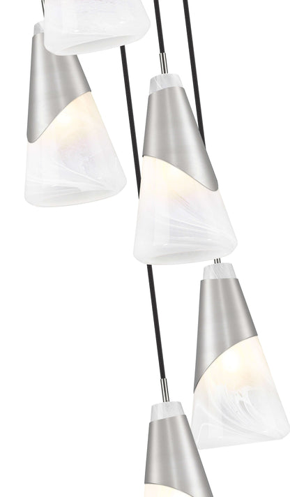 Aimie 5 Light Chandelier Brushed Nickel