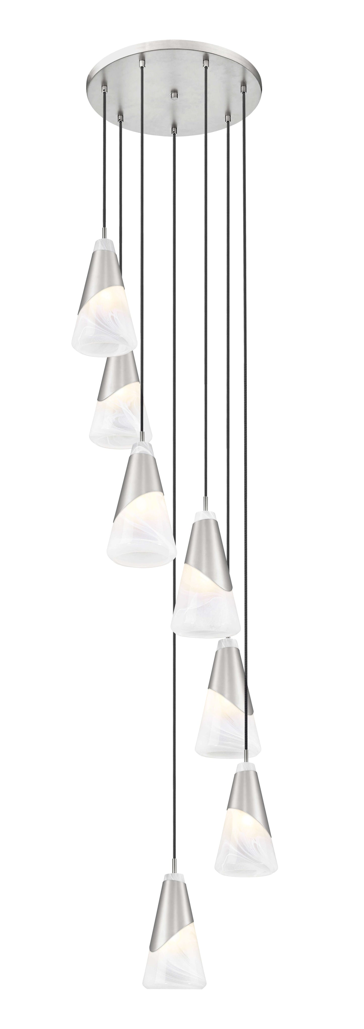 Aimie 7 Light Chandelier Brushed Nickel