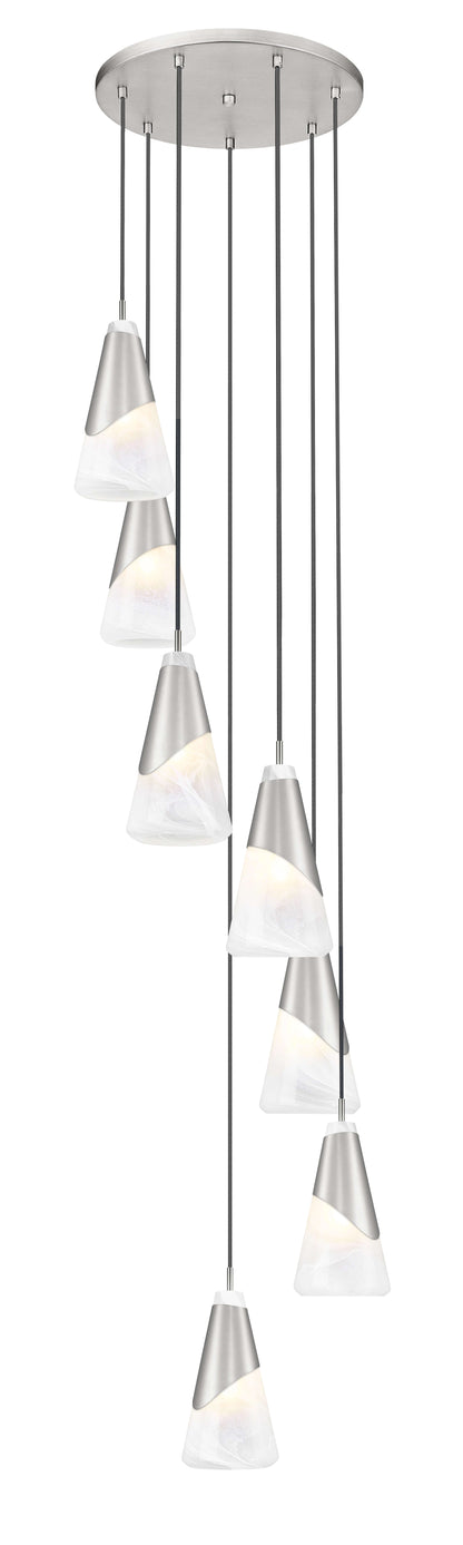 Aimie 7 Light Chandelier Brushed Nickel