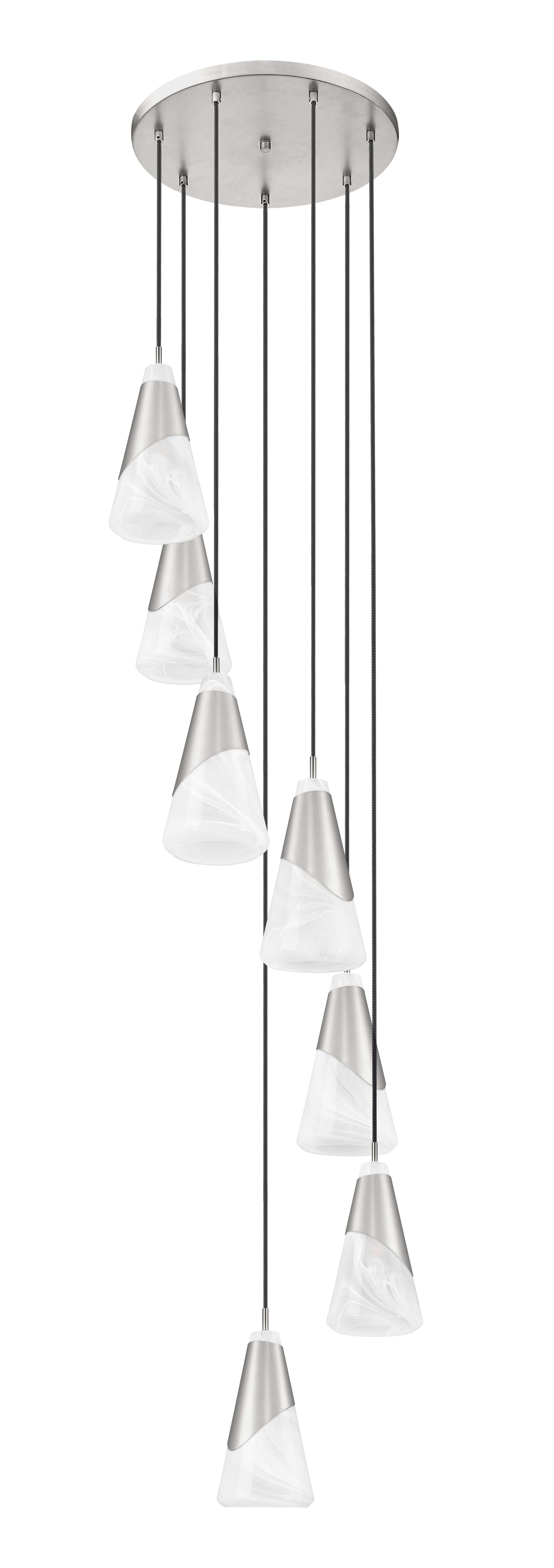 Aimie 7 Light Chandelier Brushed Nickel
