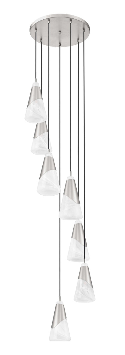 Aimie 7 Light Chandelier Brushed Nickel