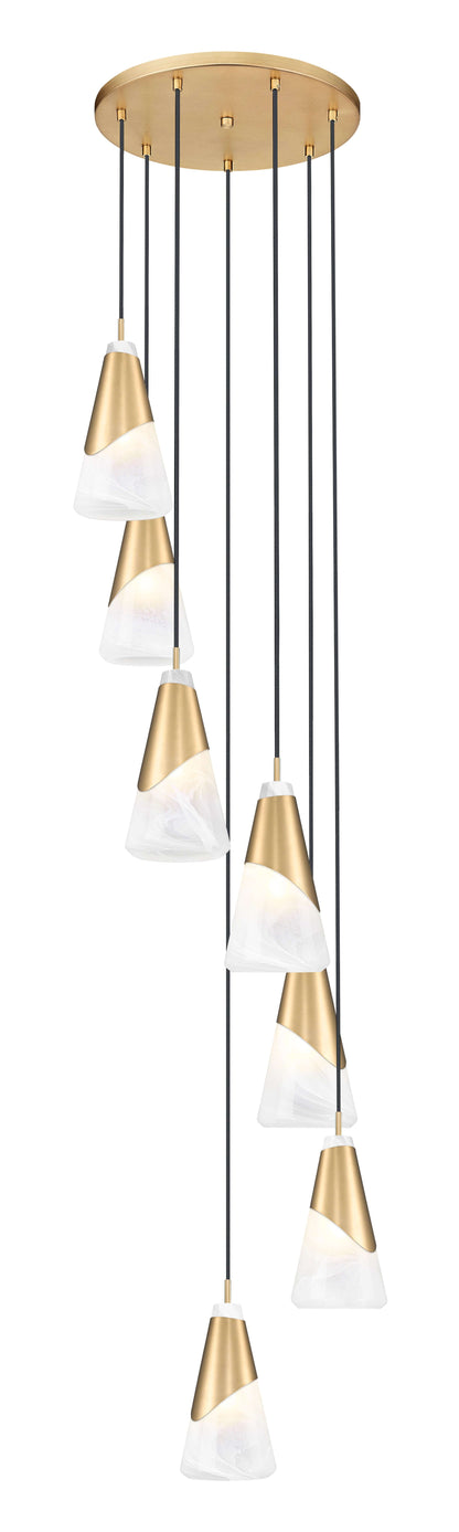 Aimie 7 Light Chandelier Modern Gold